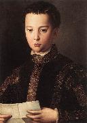 BRONZINO, Agnolo Portrait of Francesco I de Medici oil painting on canvas